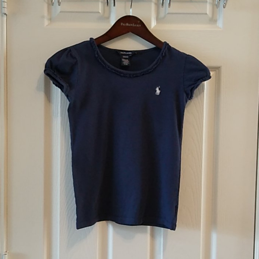 Ralph Lauren Ruffled Crew Neck Tee